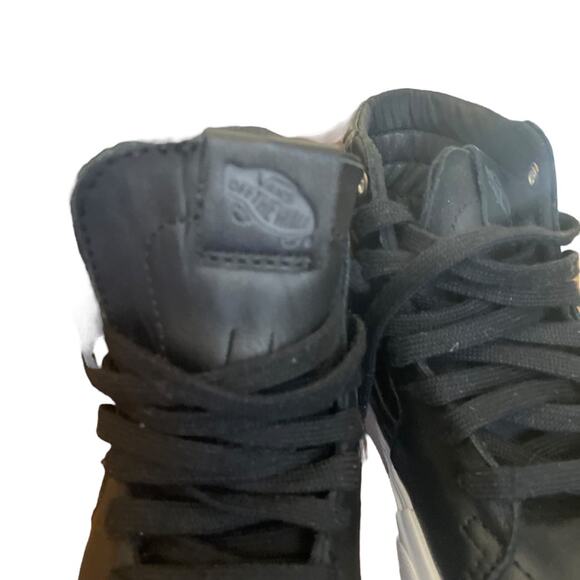 Vans SK8-Hi Platform Sneaker Women 6 Emboss Checkered High Top Lace Up Black - Picture 6 of 11